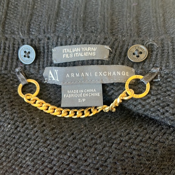 Wool and cashmere cardigan by Armani Exchange, sz S - Picture 8 of 9